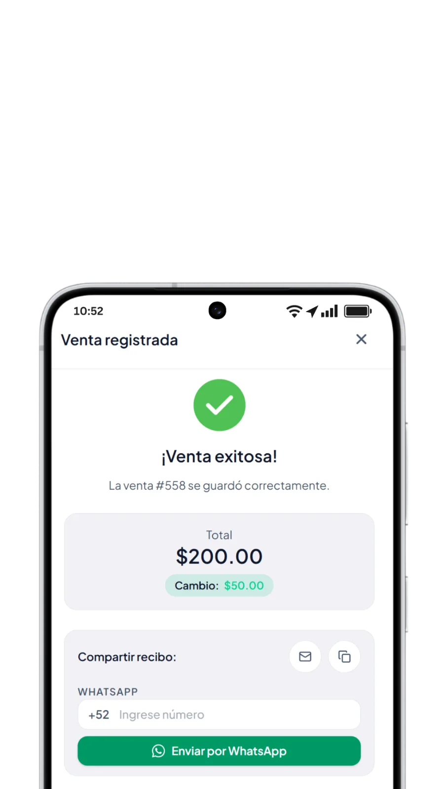 Venta exitosa